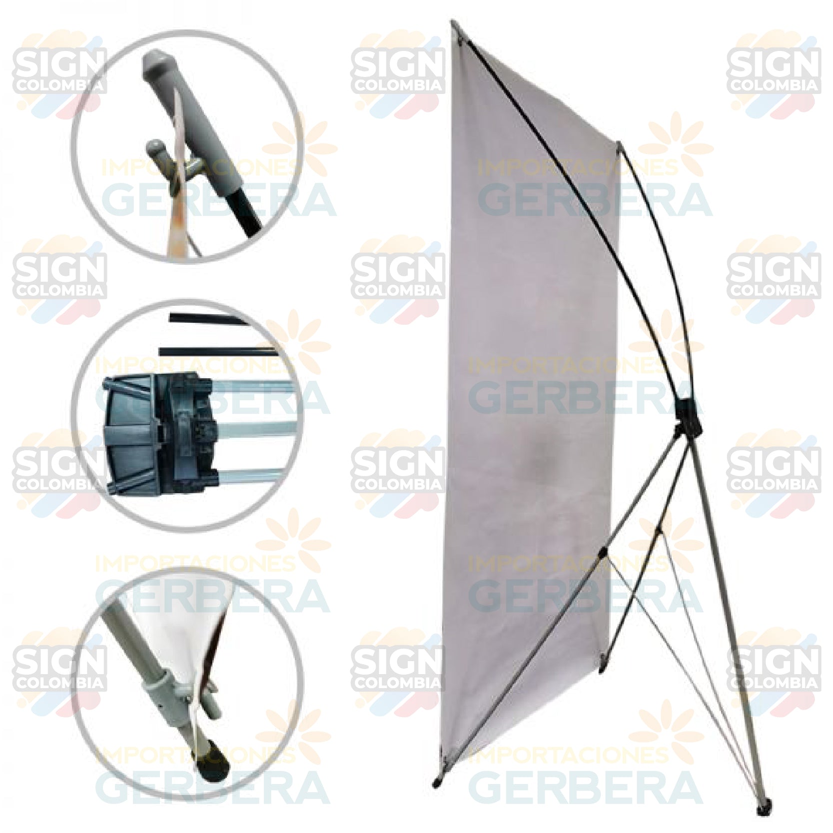 Porta pendones - Arañas - SIGN COLOMBIA Plotter de corte